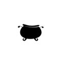 Witches cauldron with potion. caldron cooking pot. Cartoon vector illustration