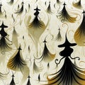 Witches pattern on white background Royalty Free Stock Photo