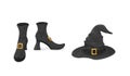 Witches shoes and hat for Halloween