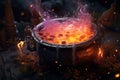 Witchs Potion Brewing Cauldron Cauldron bubbling