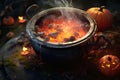 Witchs Potion Brewing Cauldron Cauldron bubbling