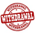 Withdrawal grunge rubber stamp