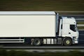 Withe semi truck Royalty Free Stock Photo