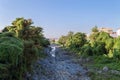 Withered canal made of lava in Jeju city