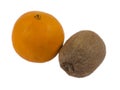 Withered fruits on white background