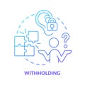 Withholding blue gradient concept icon