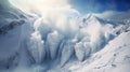 Nature\'s Fury: Captivating Image of a Powerful Snow Avalanche