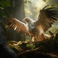 Wings of the Forest: Archaeopteryx Unleashing Ancient Flight