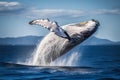 Majestic Humpback Whale: A Graceful Leap into the Deep Blue Royalty Free Stock Photo