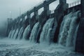 Powerful Hydroelectric Dam in Action