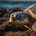 Green Sea Turtles in the Emerald Waters Royalty Free Stock Photo