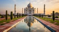 Golden Sunrise at Taj Mahal: Majestic Beauty of Agras Iconic Mausoleum