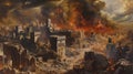 Sodom\'s Demise: Biblical Scene of Destruction and Divine Retribution