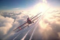 Witness a formation of acrobatic stunt planes Royalty Free Stock Photo