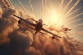 Witness a formation of acrobatic stunt planes Royalty Free Stock Photo