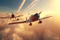 Witness a formation of vintage fighter planes