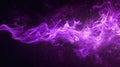 Witness the intense purple fire power against a striking black background. Ai Generated