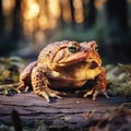 A CGI frog brought to life in stunning hyper-realistic detail.