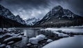 Mountain Majesty - Snowy Night in the Canadian Rockies