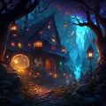 Goblin Grotto\'s Otherworldly Beauty - AI Generative By Halloween AI