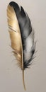 Fluid Feather 2D Aquarelle Art, Mottled Elegance, and the Pinnacle in Dark Silver, Dark Gold, Pale Gold Pigments