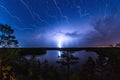 Electric Night Sky: A Stunning Display of Lightning Storm