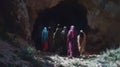 Easter Morning: Women Discovering the Empty Tomb of Jesus Royalty Free Stock Photo