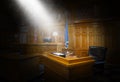 Witness Stand, Law, Court Room, Courtroom Royalty Free Stock Photo