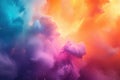 Witness a stunning, mesmerizing display as colorful clouds mingle with dazzling stars in the night sky, A galaxy cloud rendered in