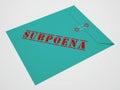 Witness Subpoena Envelope Represents Legal Duces Tecum Writ Of Summons 3d Illustration Royalty Free Stock Photo