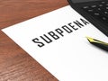 Witness Subpoena Report Represents Legal Duces Tecum Writ Of Summons 3d Illustration Royalty Free Stock Photo