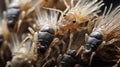 Microscopic Marvel: A Detailed Macroshot Unveiling Intricacies of Lice Royalty Free Stock Photo