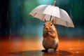 Umbrella Guardian: Squirrel\'s Rainy Retreat