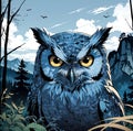 Wise Owl: Harmony with Nature in Epic Landscapes