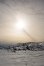 We witnessed this amazing sunset in lower austria, the sun and the sahara dust in the air created this intersesting halo.