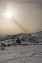 We witnessed this amazing sunset in lower austria, the sun and the sahara dust in the air created this intersesting halo.