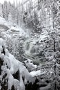 Witnter waterfalls in Yellowstone NP Royalty Free Stock Photo