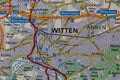 Witten, Germany, on a road m Royalty Free Stock Photo