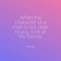 Witty quote about sincerity and friends on a purple background