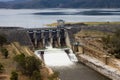 Wivenhoe Dam Spillway releasing water Royalty Free Stock Photo