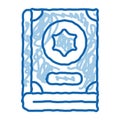 Wizard Book doodle icon hand drawn illustration