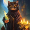 Wizard cat Royalty Free Stock Photo