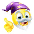 Wizard Emoticon Face Emoji Cartoon Icon