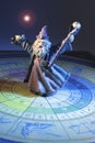 Wizard Figurine on Tarot Board