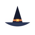 Wizard hat Halloween kids simple icon magic headdress for sorcerer vector flat illustration