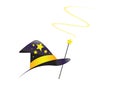 Wizard hat with swirl - vector Royalty Free Stock Photo