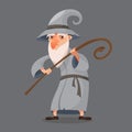 Wizard holding staff.