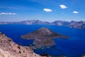 Wizard Island in Crater Lake Royalty Free Stock Photo