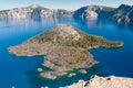 Wizard Island at Crater Lake National Park Royalty Free Stock Photo