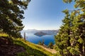 Wizard Island in Crater Lake National Park, Oregon Royalty Free Stock Photo